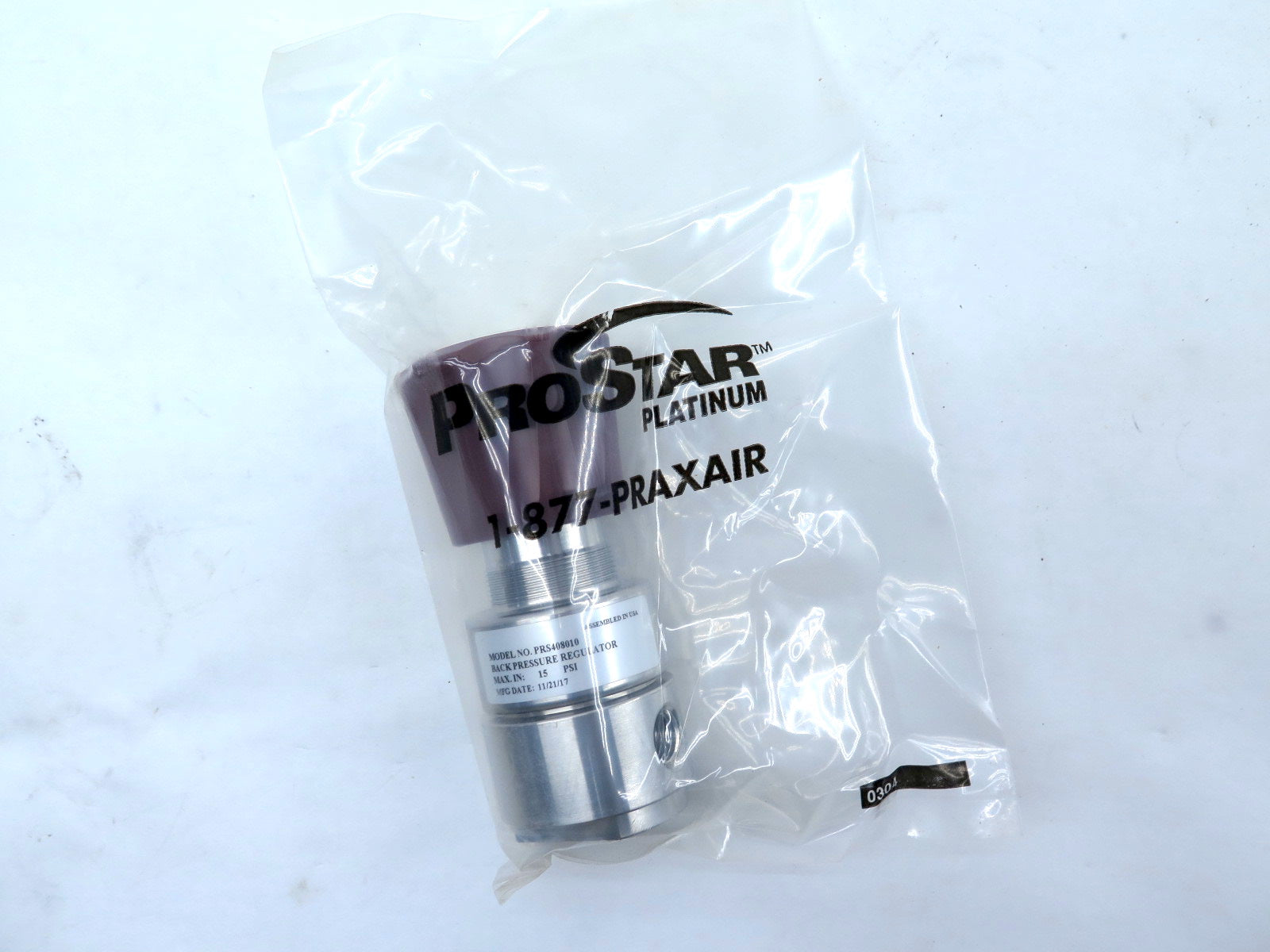 Prostar PRS408010 Back Pressure Regulator Max.15 PSI Advance Operations