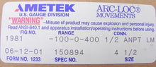 Load image into Gallery viewer, Ametek Pressure Gauge 150894 4-1/2&quot; -30 to 60 psi - Advance Operations
