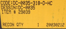 Load image into Gallery viewer, John Crane Mechanical Seal DC-0035-318-D-HC 3.187" - Advance Operations
