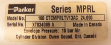 Load image into Gallery viewer, Parker Pneumatic Cylinder 100 mm X 24" CTCMPRLTV13AC - Advance Operations