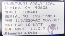 Load image into Gallery viewer, Rosemount Conductivity Microprocessor Analyzer 1054BT - Advance Operations
