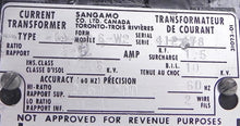 Load image into Gallery viewer, Sangamo Current Transformer Type IA 6-W2 Ratio 5-5 - Advance Operations