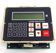 Load image into Gallery viewer, AC Technology Variable Speed AC Drive Keypad Assembly 975-002K - Advance Operations
