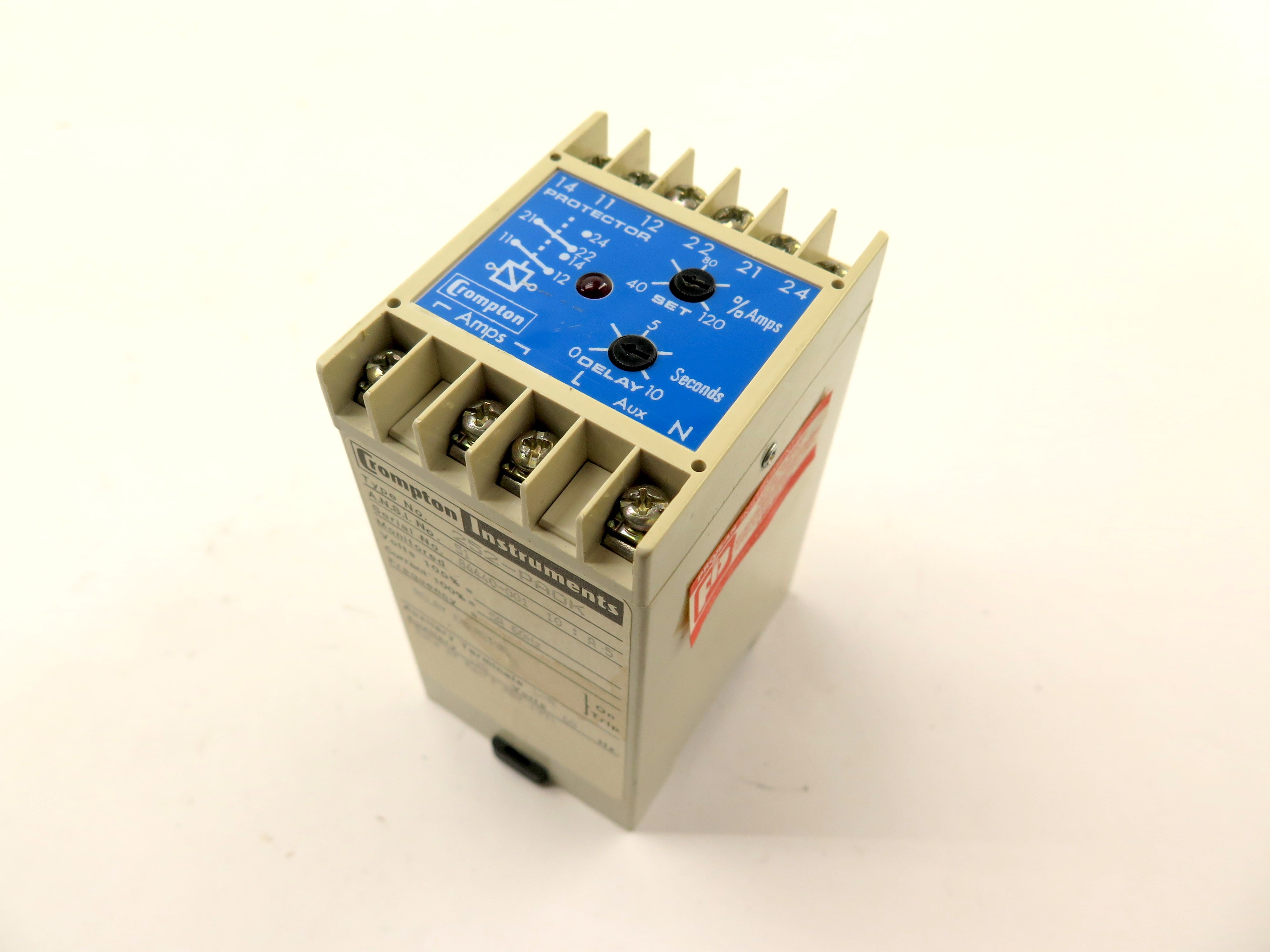 Crompton Instruments 252PAOK Time Delay Relay Advance Operations