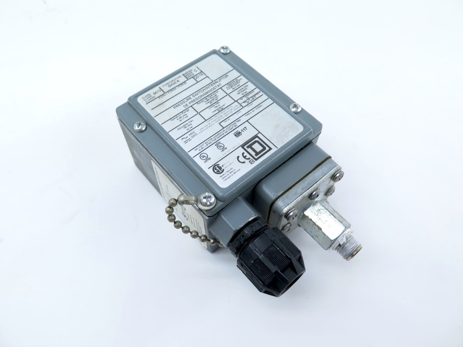 Square D / Telemecanique GKW6 Pressure Switch / Interruptor De Presio
