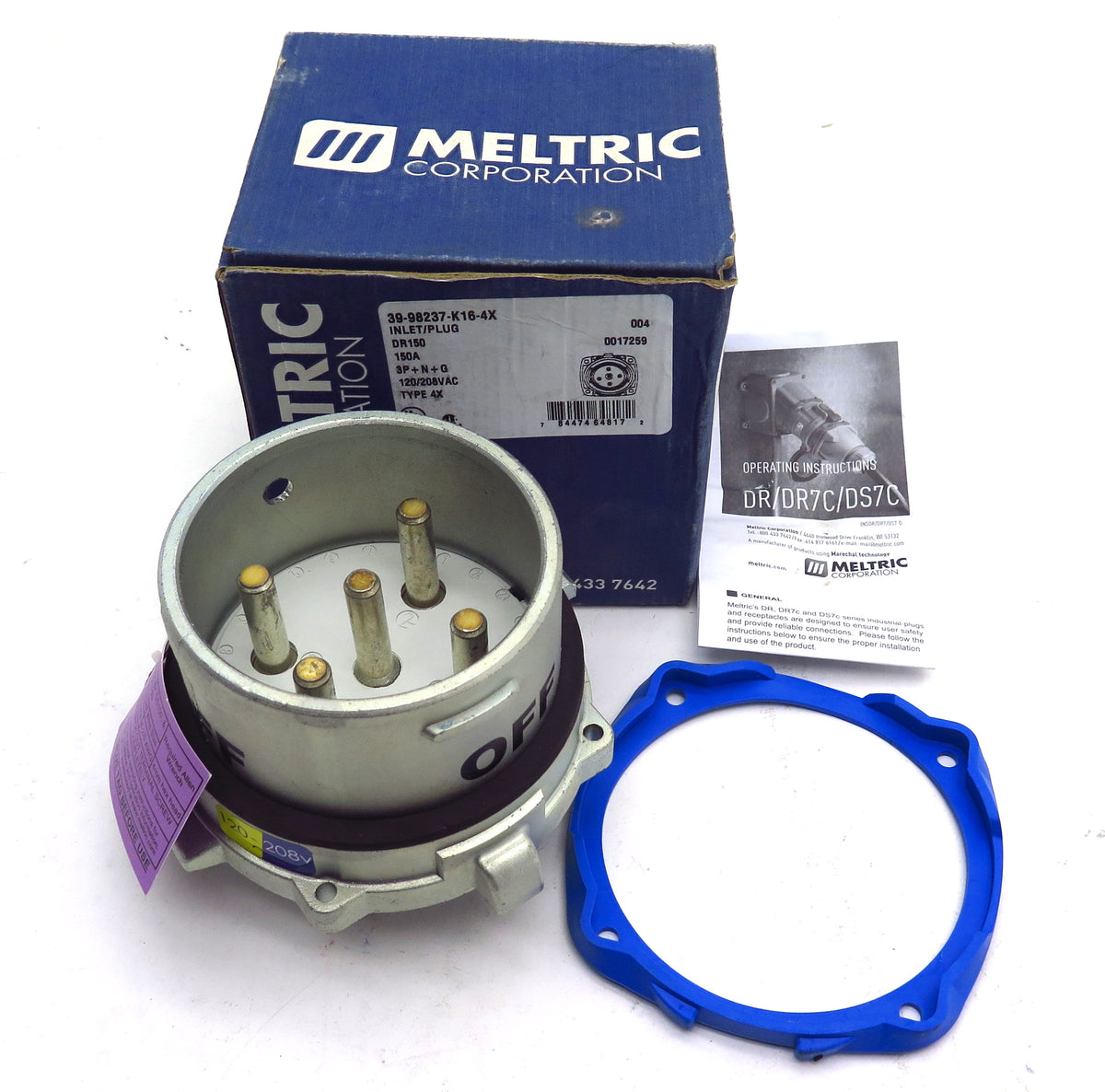 Meltric 39-98237-K16-4X Inlet Plug DR150 150A - Advance Operations