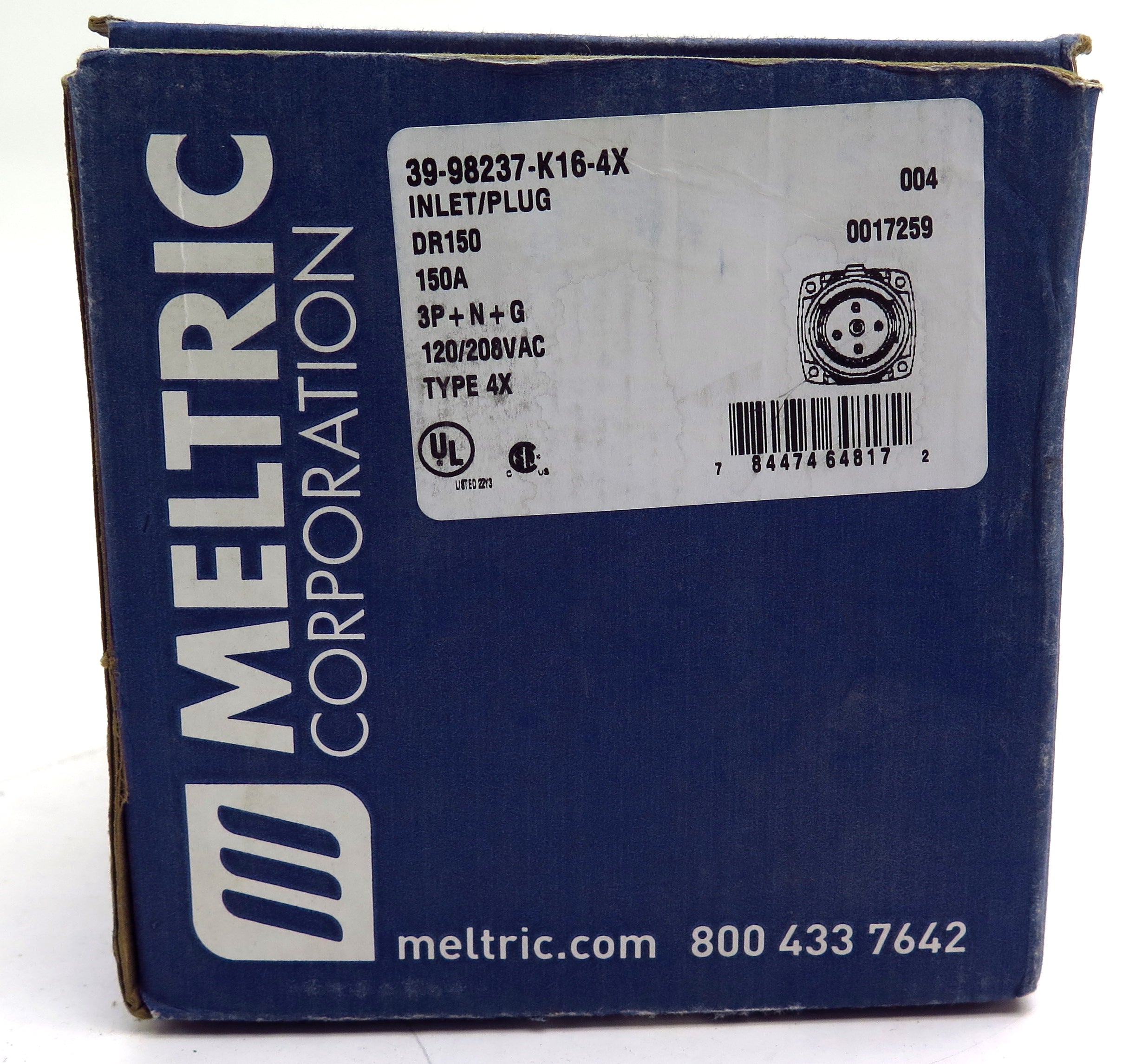 Meltric 39-98237-K16-4X Inlet Plug DR150 150A - Advance Operations