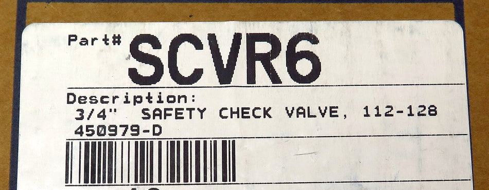 Dixon SCVR6 Brass Safety Check Valve 3/4" NPT 112-128 - Advance Operations