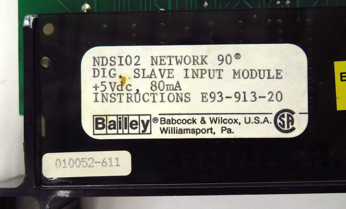 Bailey Network 90 Digital Slave Input Module NDSI02 - Advance Operations