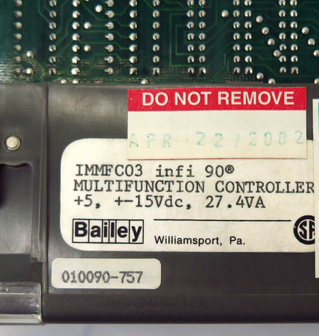 Bailey Infi 90 Multifunction Controller IMMFC03 - Advance Operations