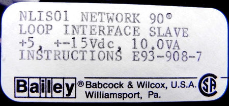 ABB Bailey Network 90 Loop Interface Slave NLIS01 - Advance Operations