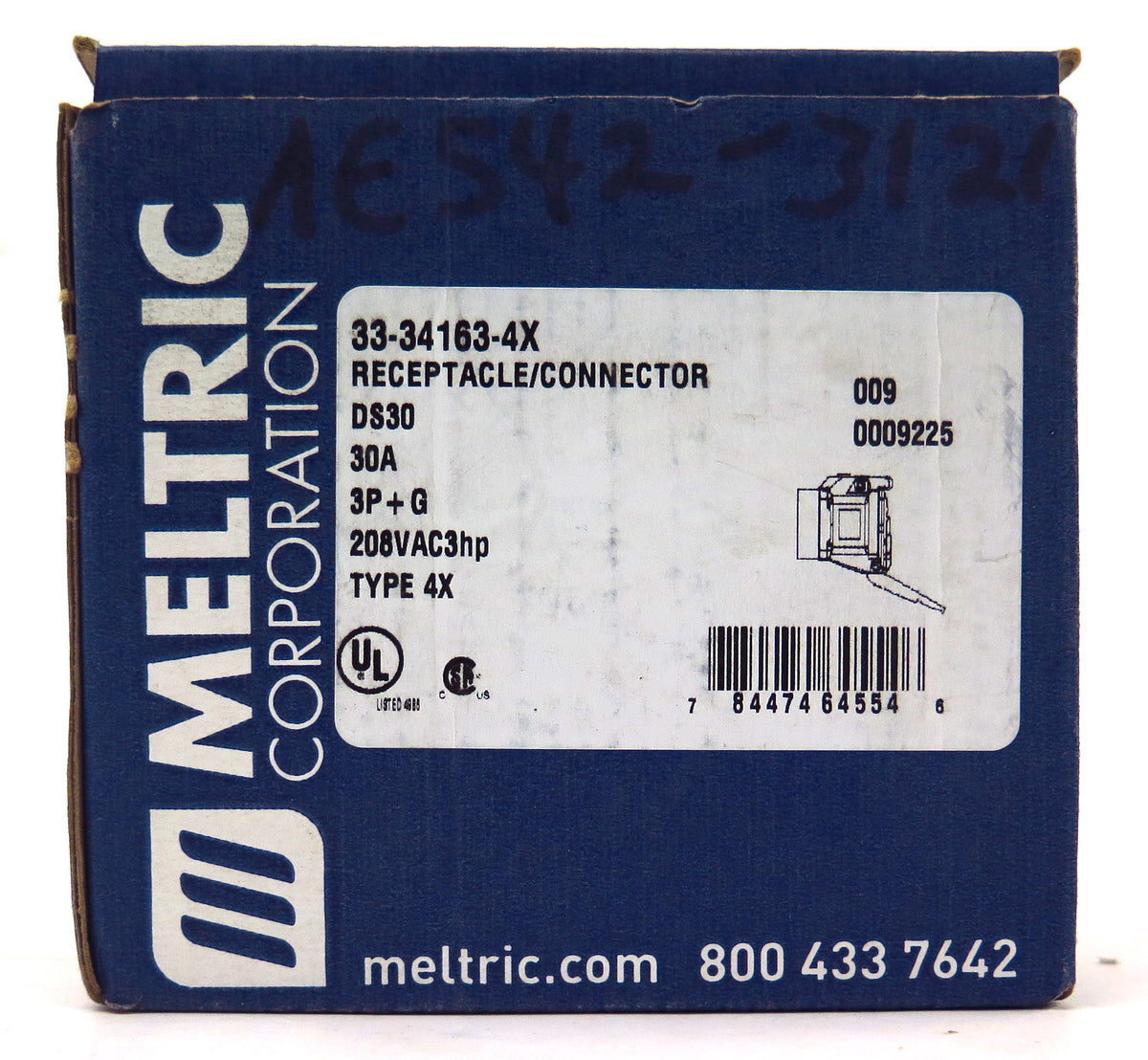 Meltric Electrical Receptacle Connector 33-34163-4X DS30 30A 3x208V - Advance Operations