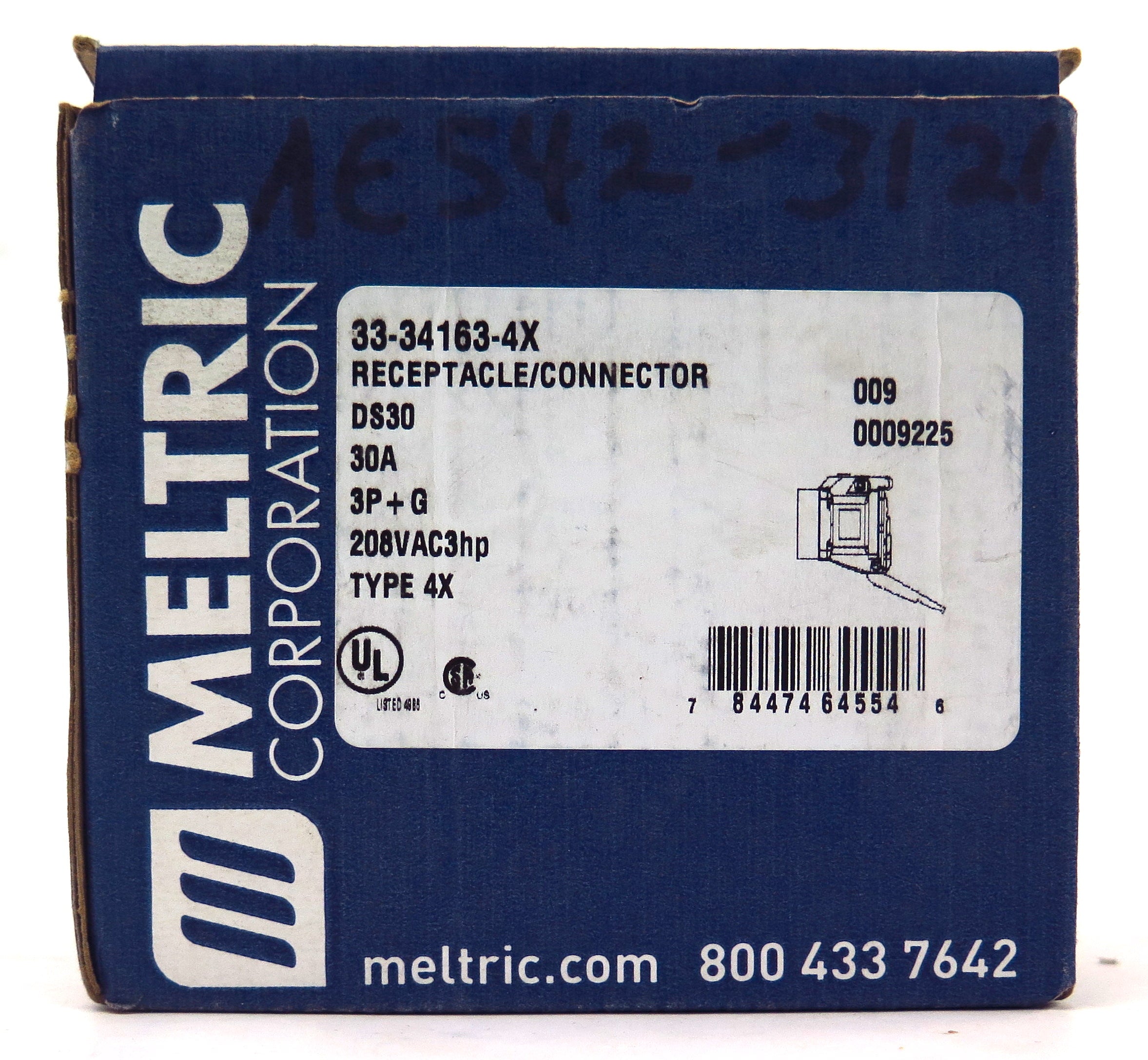 Meltric Electrical Receptacle Connector 33-34163-4X DS30 30A 3x208V - Advance Operations