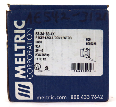 Meltric Electrical Receptacle Connector 33-34163-4X DS30 30A 3x208V - Advance Operations