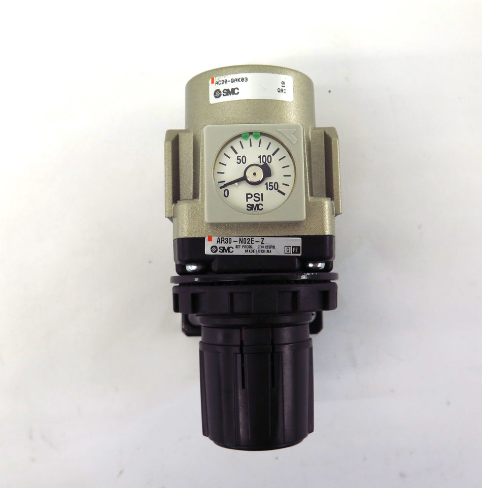 SMC Modular Regulator AR30-N02E-Z & AC30-GAK03 150 Psi In/Out 1/4" - Advance Operations