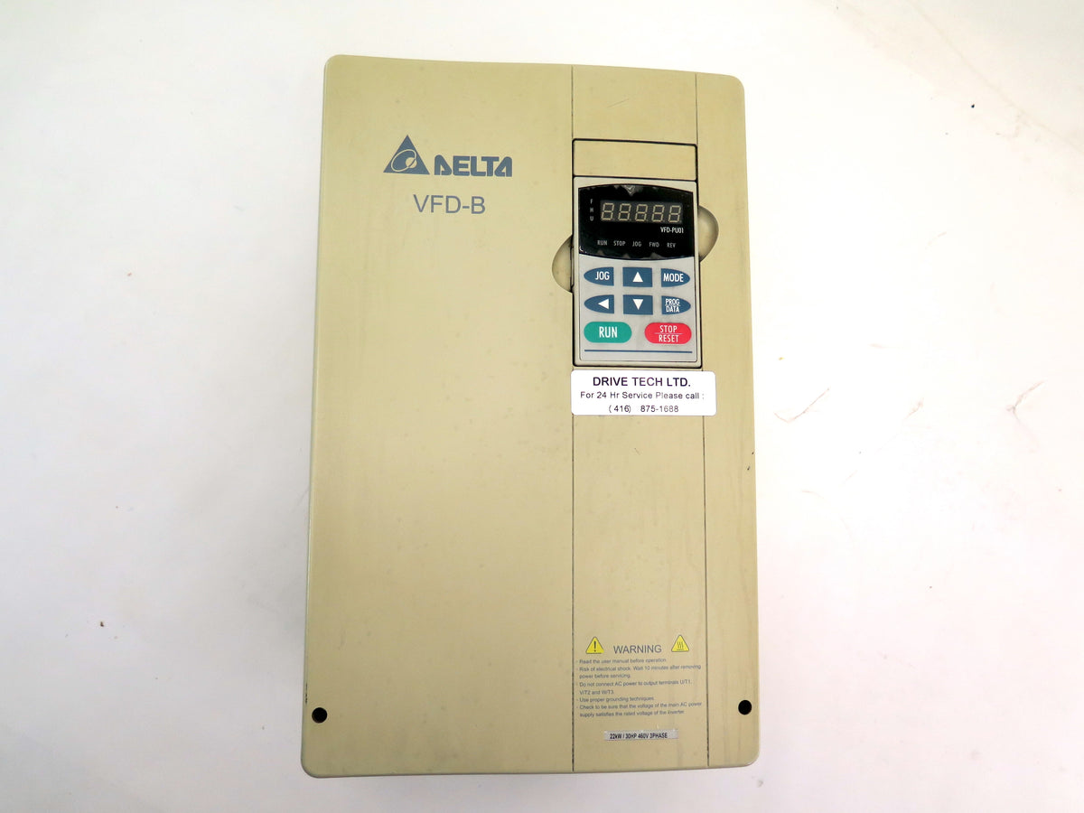 Delta VFD220B43A Inverter Frequency Converter 30HP 380-480V 49A - Advance Operations