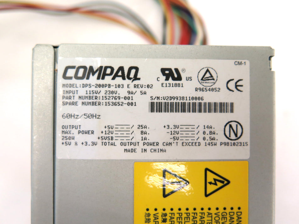 Compaq DPS-200PB-103 Power Supply 250W - Advance Operations