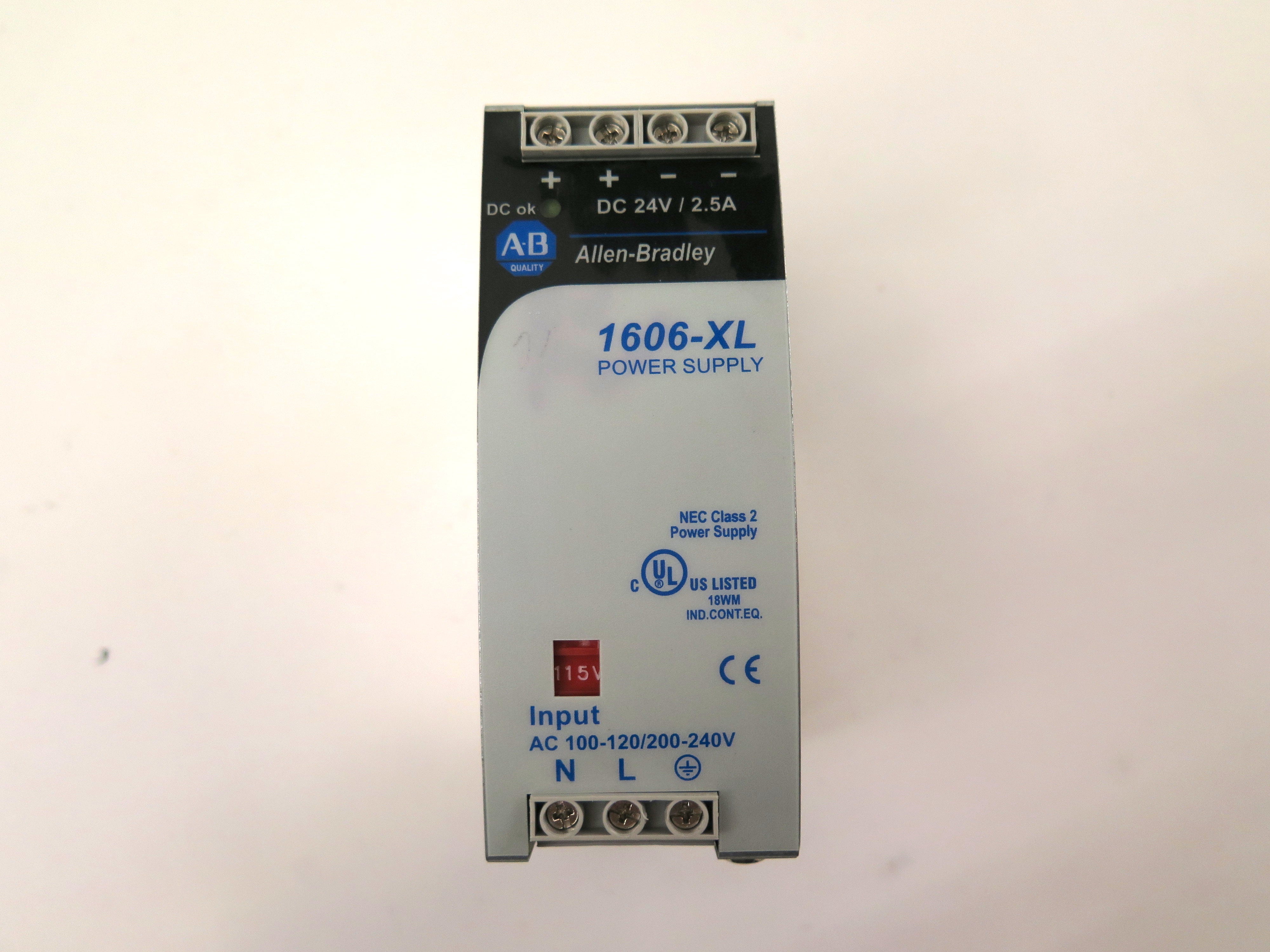 Allen-Bradley 1606-XL60D Power Supply Input: 100-120/200-240Vac Output:24Vdc - Advance Operations