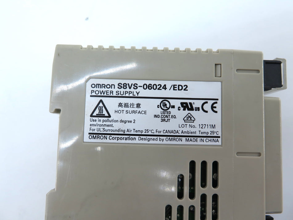 Omron S8VS-06024 Power Supply Input 100-240Vac Output: 24Vdc - Advance Operations