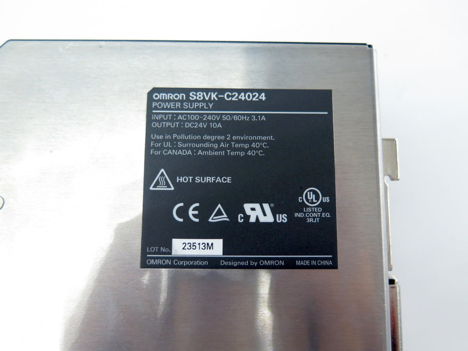 Omron S8VK-C24024 Power Supply Input : 100-240Vac Output : 24Vdc - Advance Operations