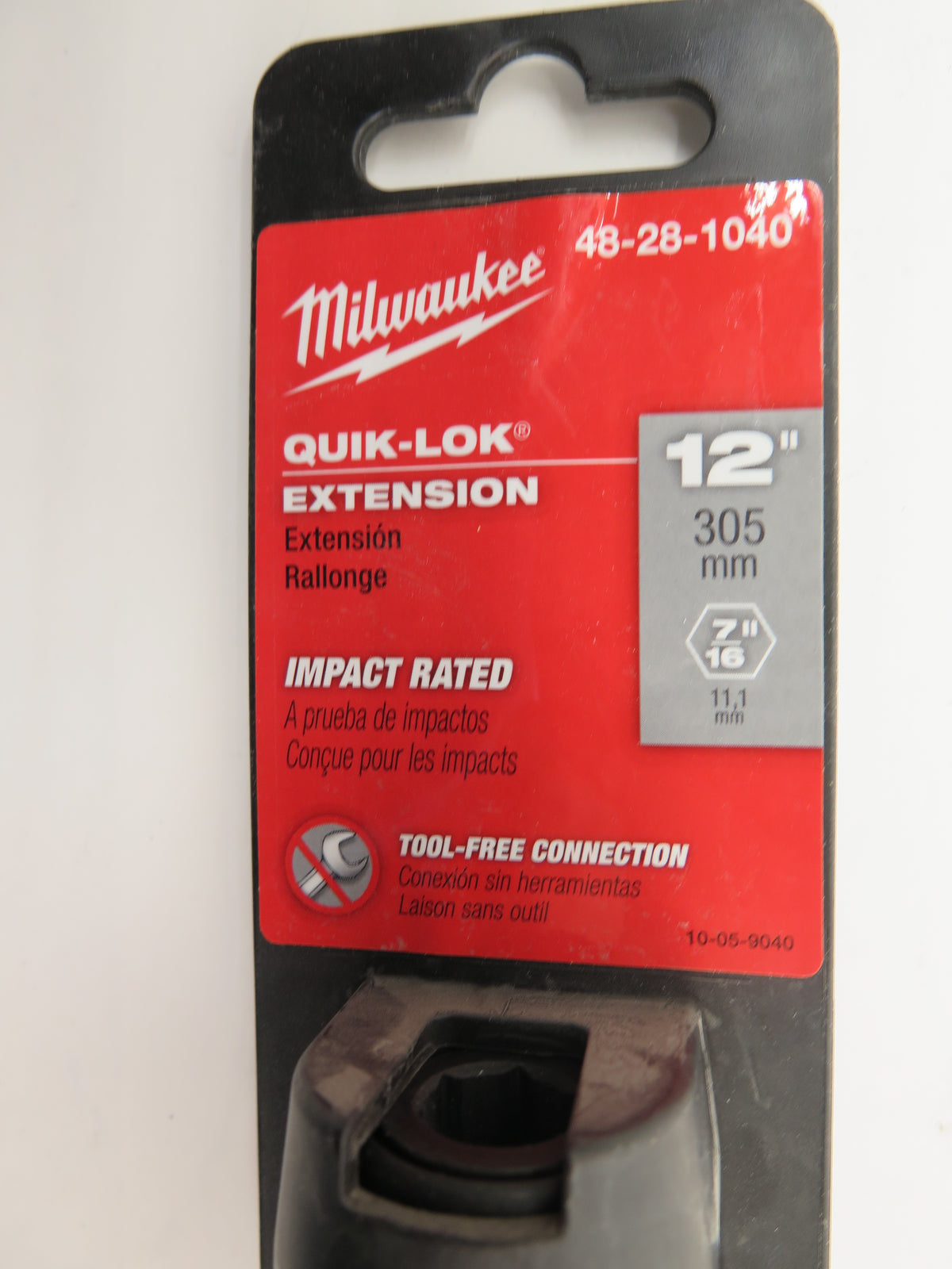 Milwaukee 12" x 7/16" Quik-Lok Entension Impact Rated 305mm 48-28-1040 - Advance Operations