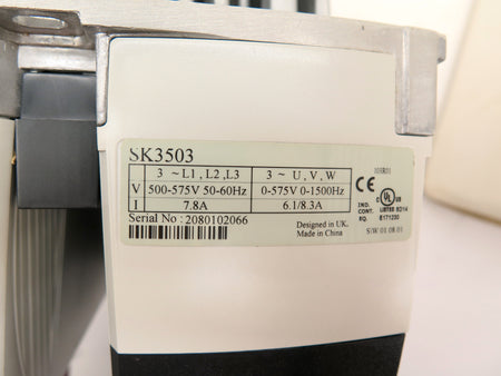 Emerson / Control Techniques SK3503 Commander Ac Drive 500-575V 7.5HP - Advance Operations