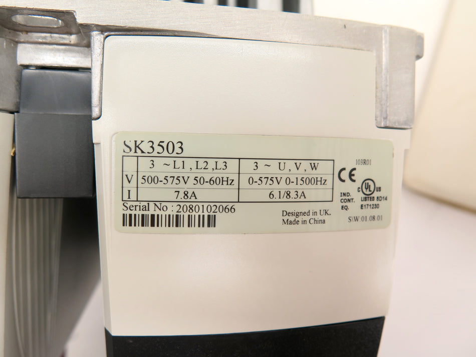 Emerson / Control Techniques SK3503 Commander Ac Drive 500-575V 7.5HP - Advance Operations