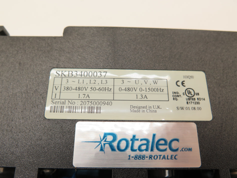 Emerson / Control Techniques SKB3400037 AC Drive 0.37kW In 380-480V Out 0-480V - Advance Operations