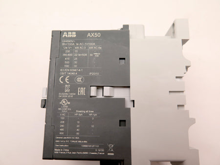 ABB AX50-30 Contactor 120-600 3Ph 110/120Vac Coil - Advance Operations