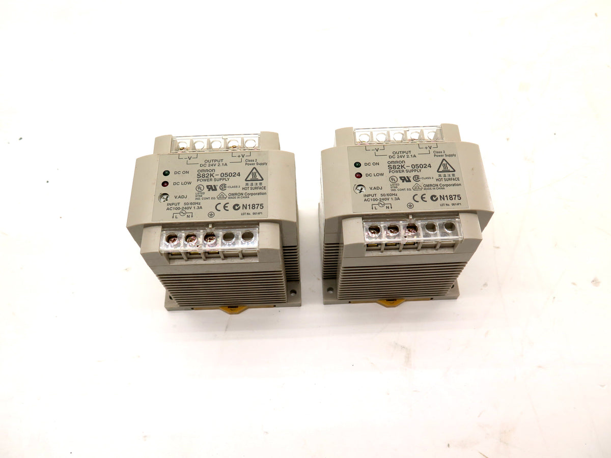 Omron S82K-05024 Power Supply Input 100-240V Output 24Vdc LOT OF 2 - Advance Operations