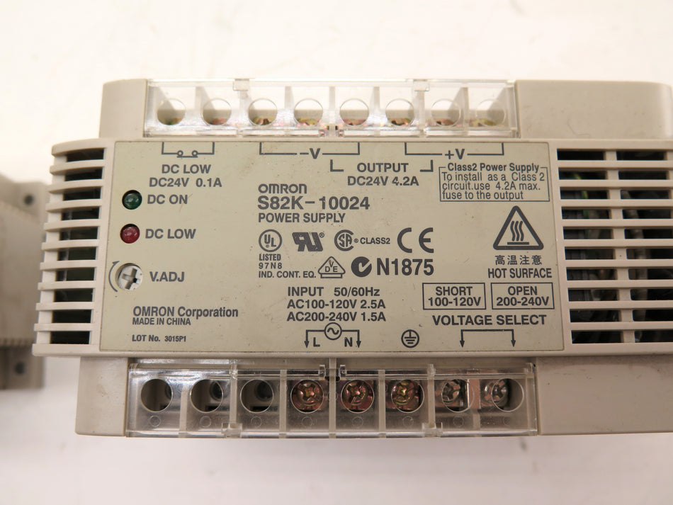 Omron S82K-10024 Power Supply Input 100-240Vac Output 24Vdc - Advance Operations