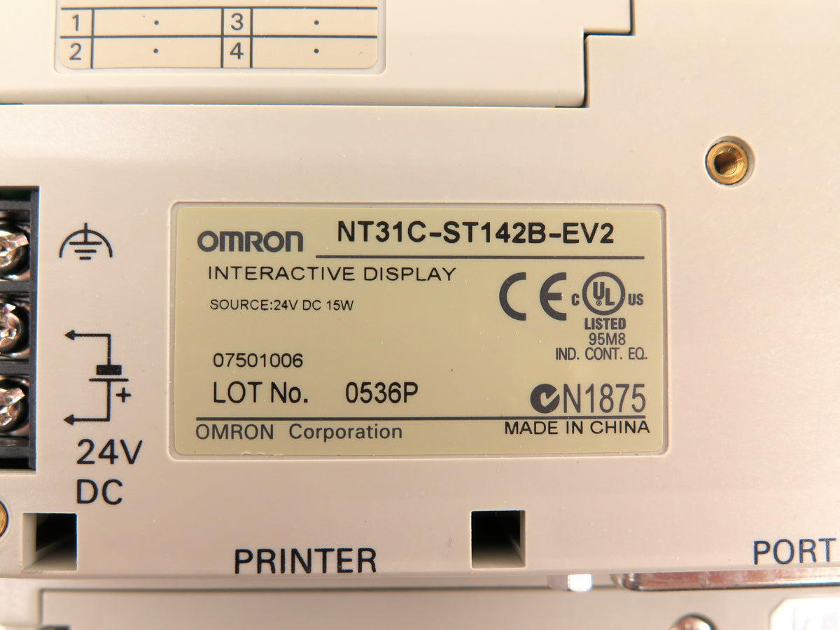 Omron NT31C-ST142B-EV2 Interactive Display HMI 24VDC 15W - Advance Operations