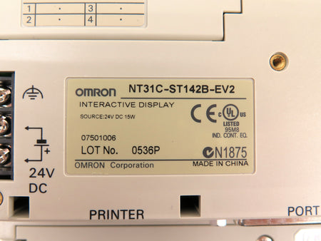 Omron NT31C-ST142B-EV2 Interactive Display HMI 24VDC 15W - Advance Operations