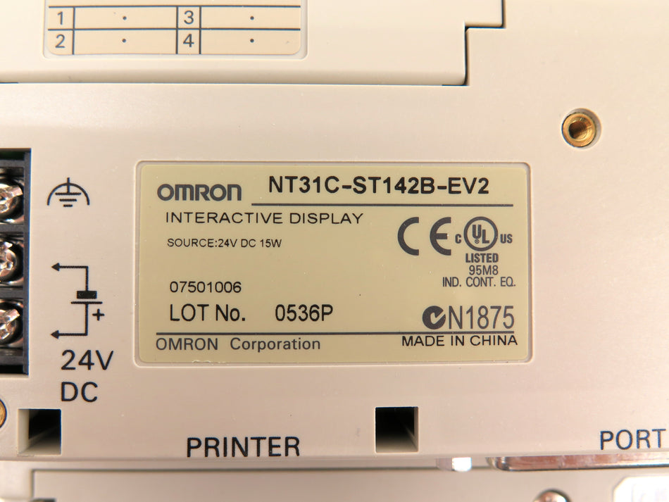 Omron NT31C-ST142B-EV2 Interactive Display HMI 24VDC 15W - Advance Operations