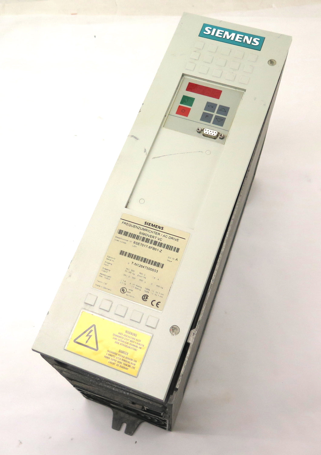 Siemens 6SE7017-8FB61-Z Simovert Ac Drive - Advance Operations