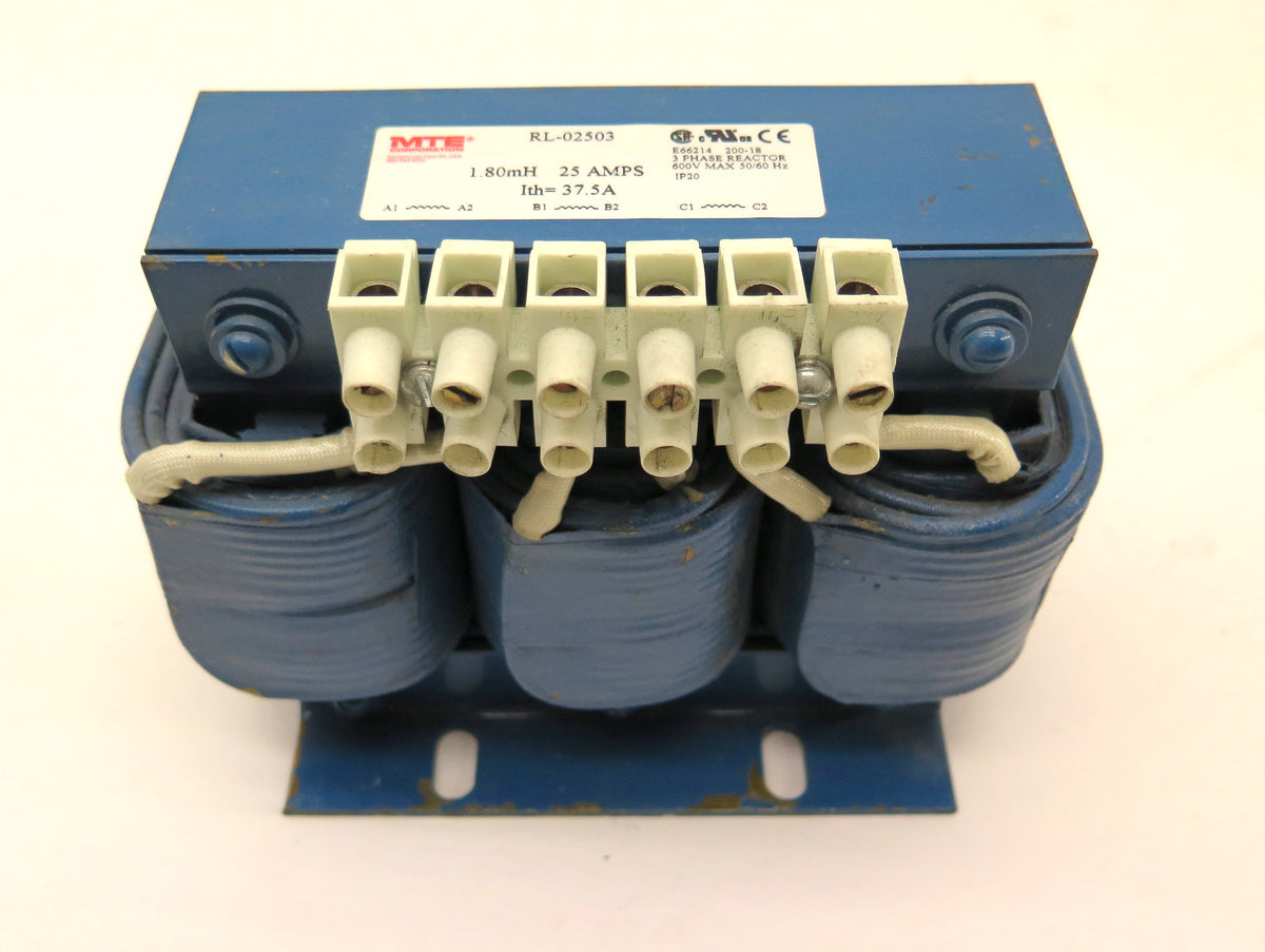 MTE RL-02503 Line Reactor 3 Phase 600Vmax 25A - Advance Operations