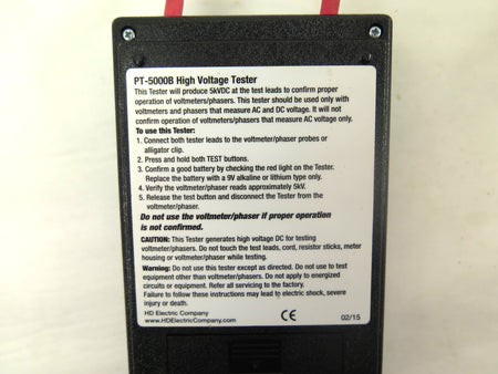 HDE PT-5000B Proof Tester Light No Display 5KVdc - Advance Operations