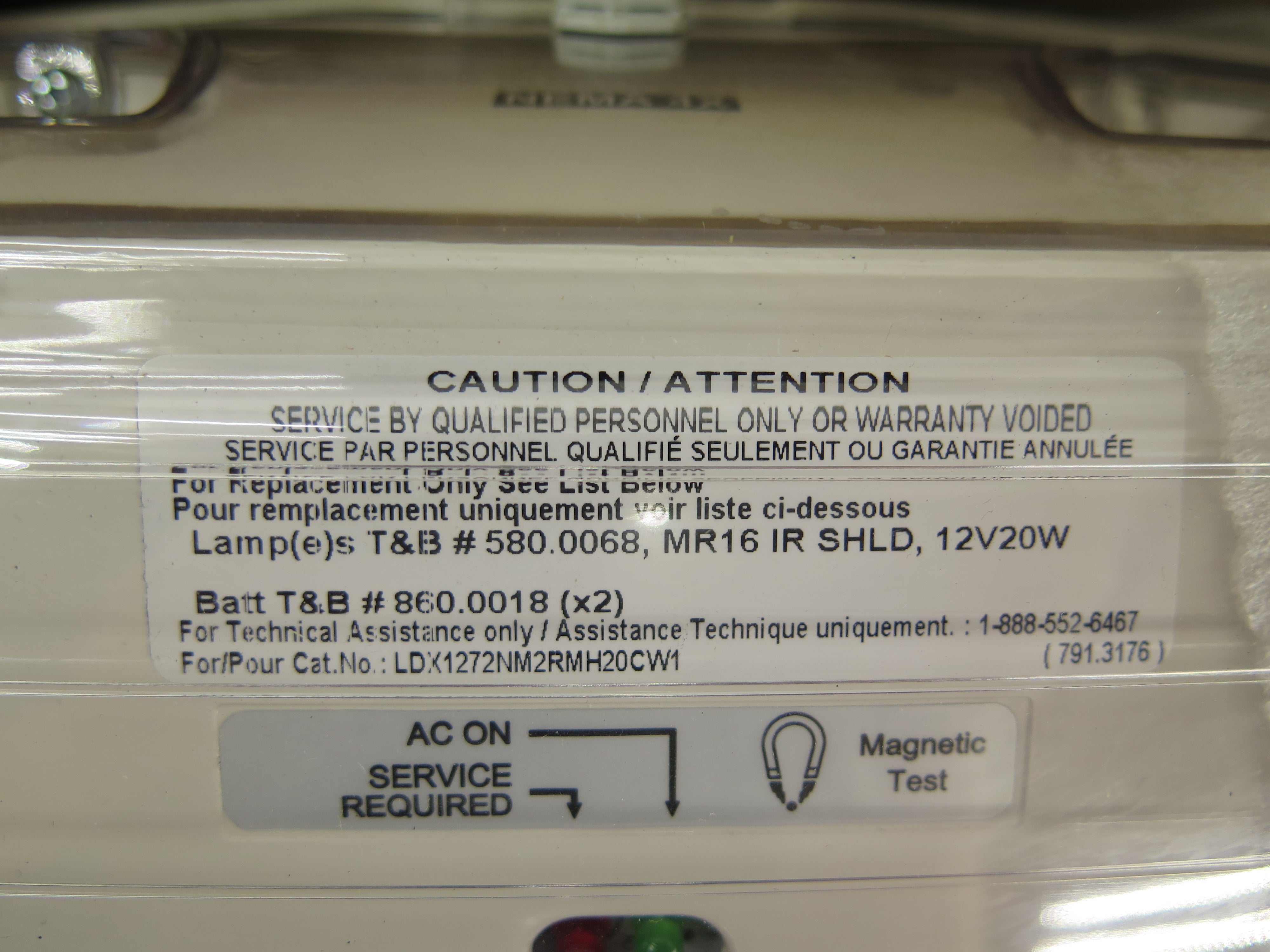 Thomas & Betts LDX1272NM2RMH20CW1 12 NEMA-4X Battery Unit Whist 120Vac 85A - Advance Operations