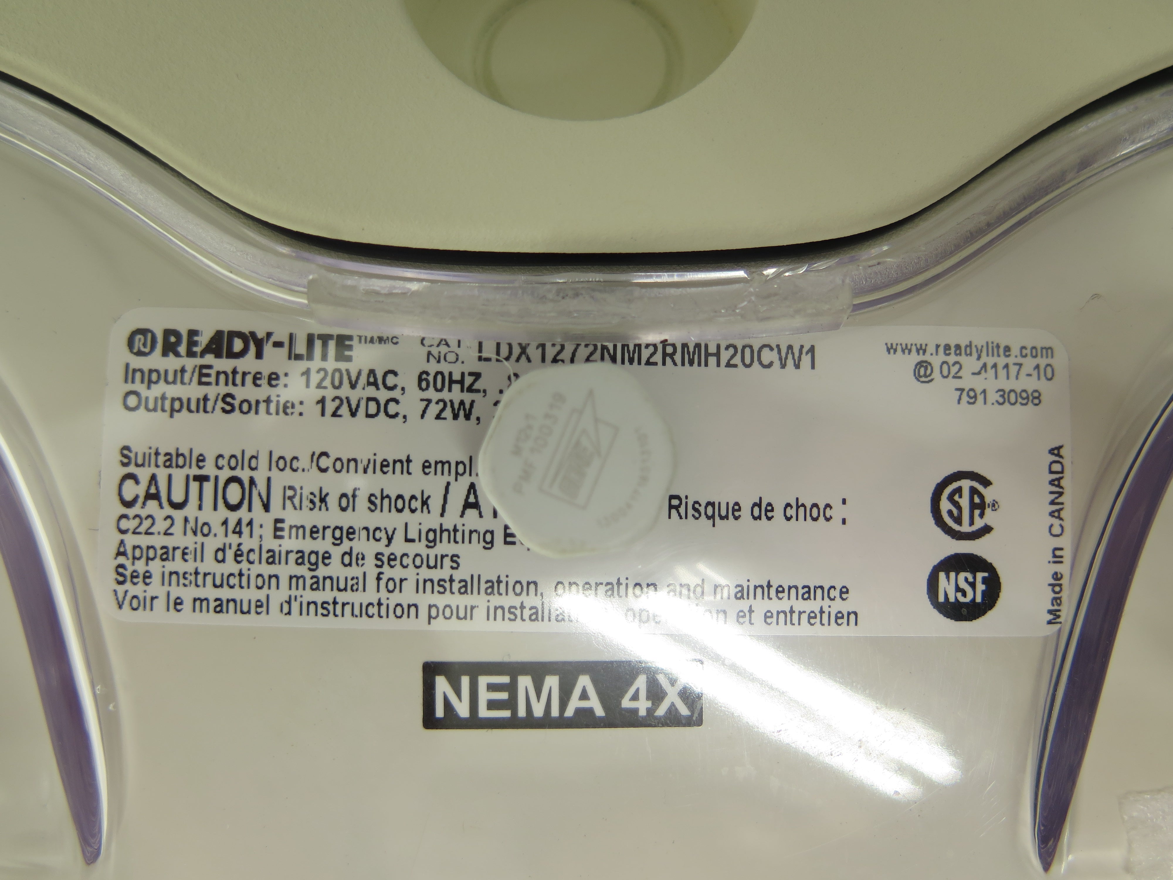 Thomas & Betts LDX1272NM2RMH20CW1 12 NEMA-4X Battery Unit Whist NEW NO BOX - Advance Operations