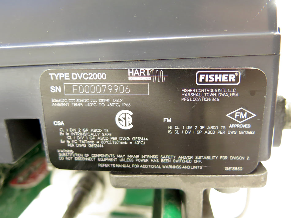 Fisher / Feildvue Instruments DVC2000 Digital Valve Controller & Baumann Valve - Advance Operations