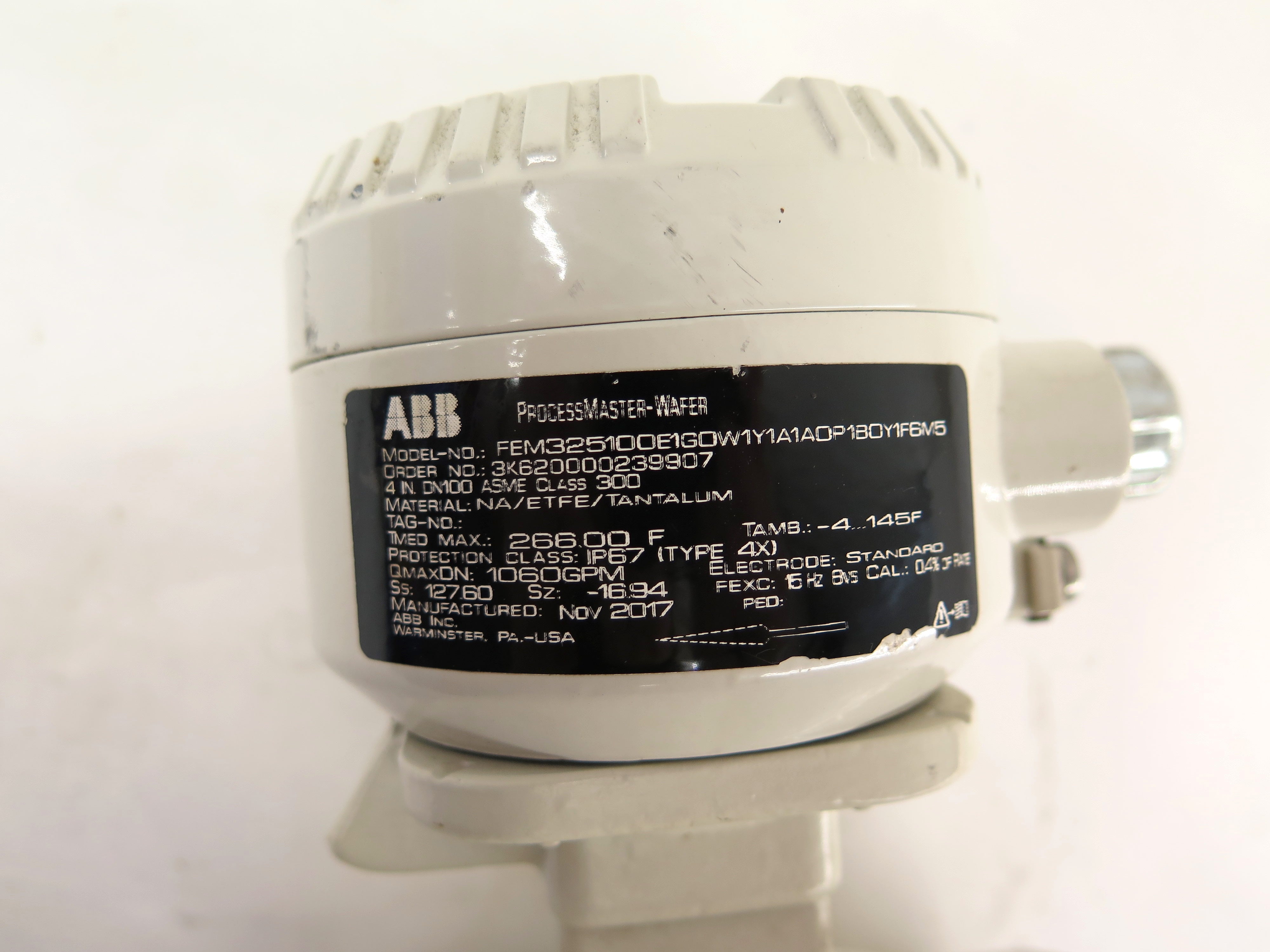 ABB FEM325100E1G0W1Y1A1AOP1BOY1F6M5 Electroc Magnetic Flow Meter 4" - Advance Operations