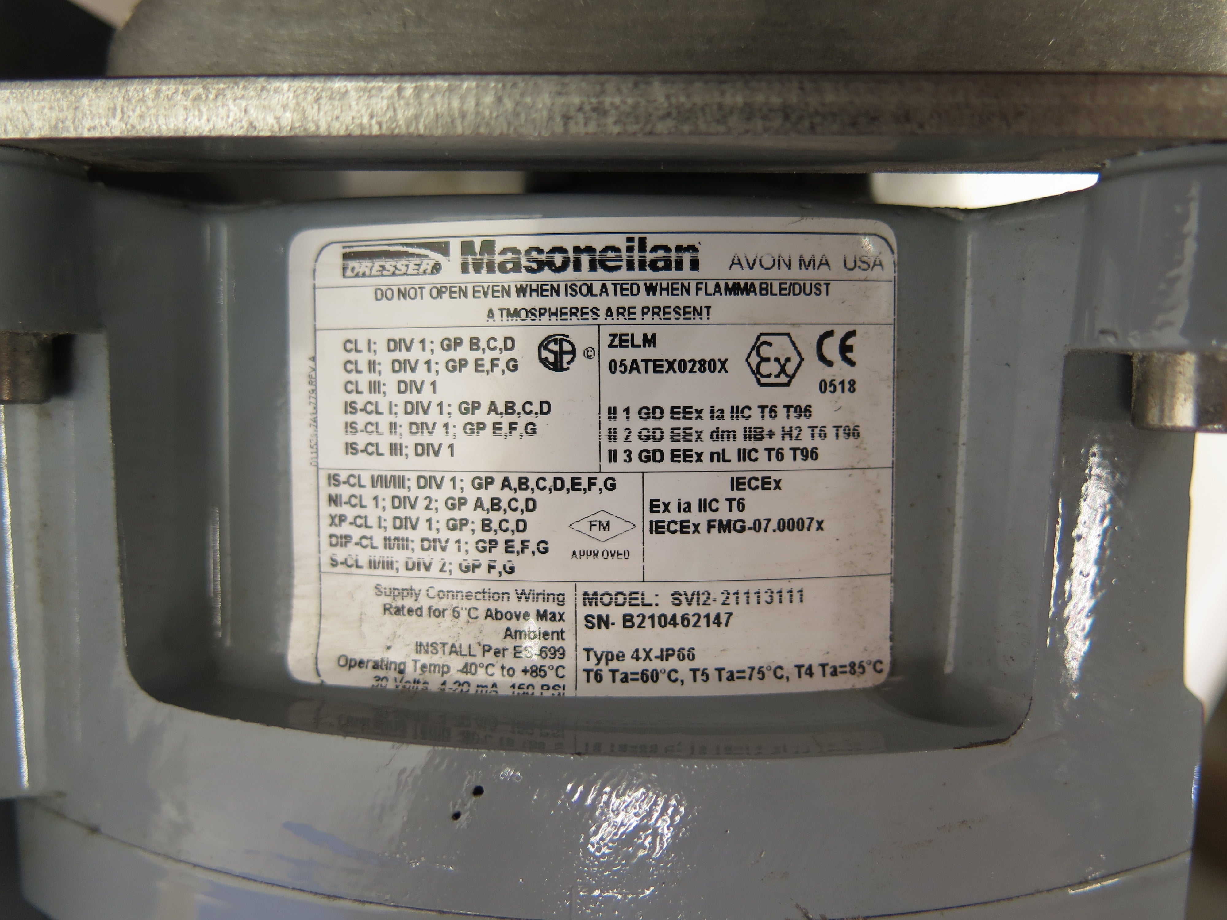 GE / Masoneilan Camflex II 3" Valve 35-35212 & SVI2-21113111 Controller - Advance Operations