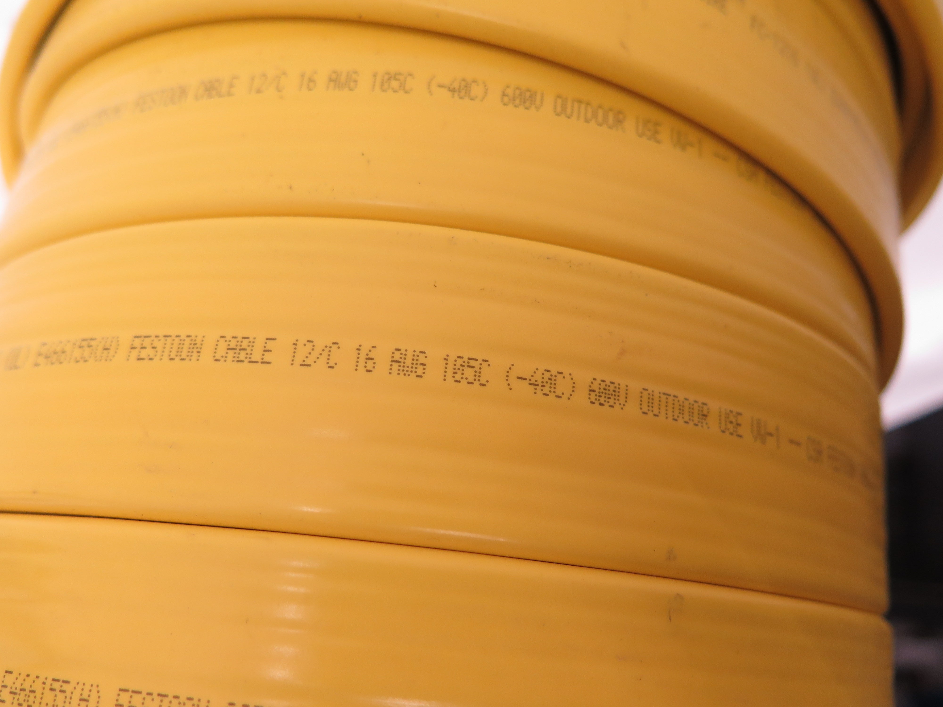 Duct-O-Wire FC-1216 (UL) / E466155(H) Festoon Cable 12/C 16AWG 105C 80FT - Advance Operations