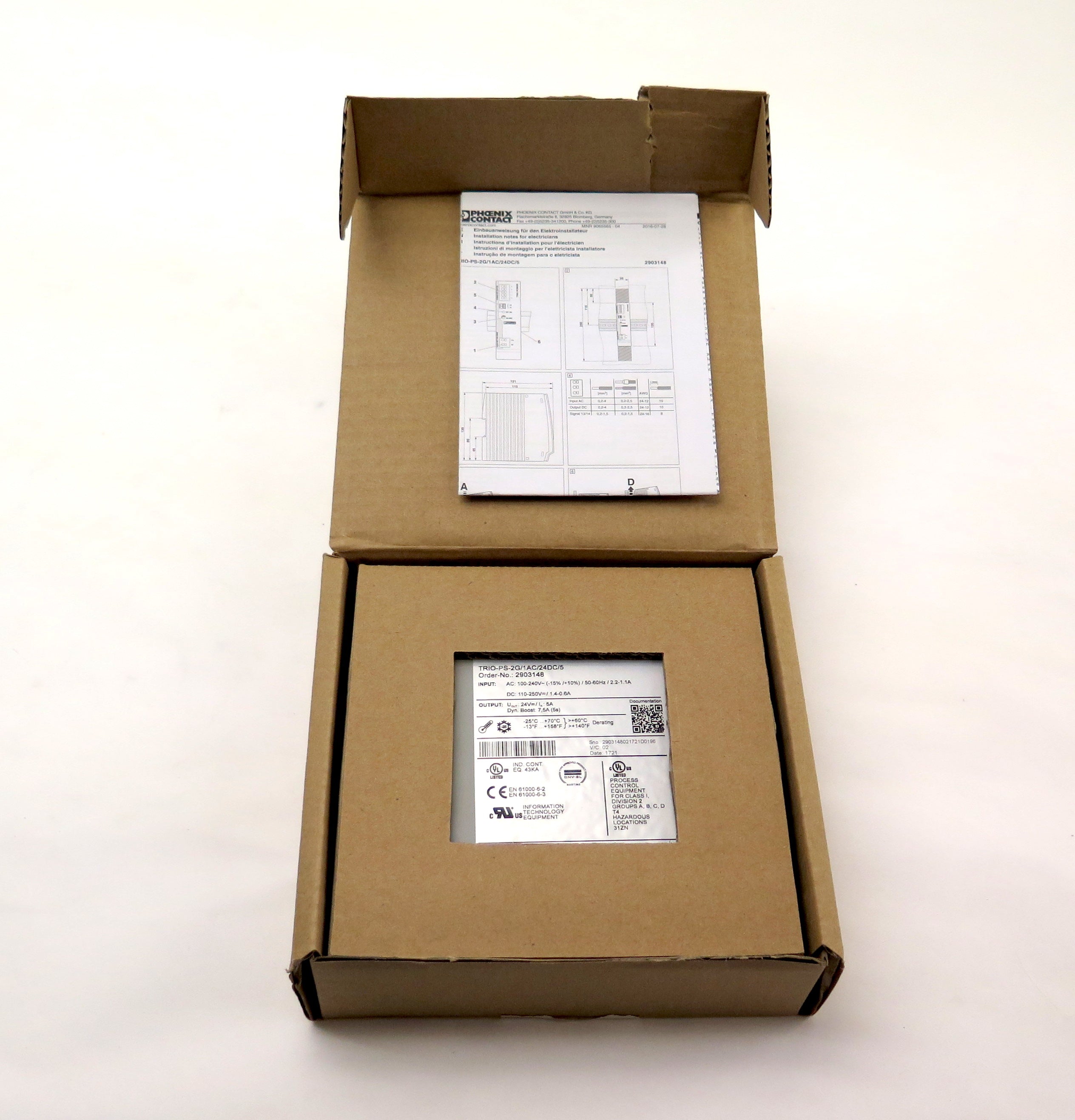 Pheonix Contact TRIO-PS-2G/1AC/24DC/5 Power Supply 24Vdc - Advance Operations