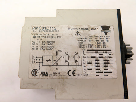 Carlo Gavazzi PMC01D115 Multifunction Timer - Advance Operations