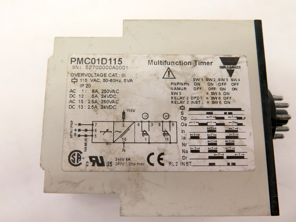 Carlo Gavazzi PMC01D115 Multifunction Timer - Advance Operations
