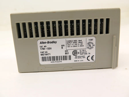 Allen-Bradley 1794-0E4 Ser.B Analog Output Module & Base 1794-TB3 - Advance Operations