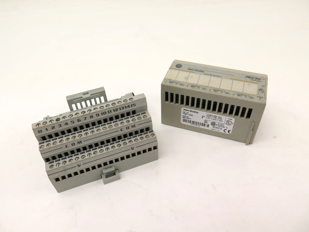 Allen-Bradley 1794-0E4 Ser.B Analog Output Module & Base 1794-TB3 - Advance Operations
