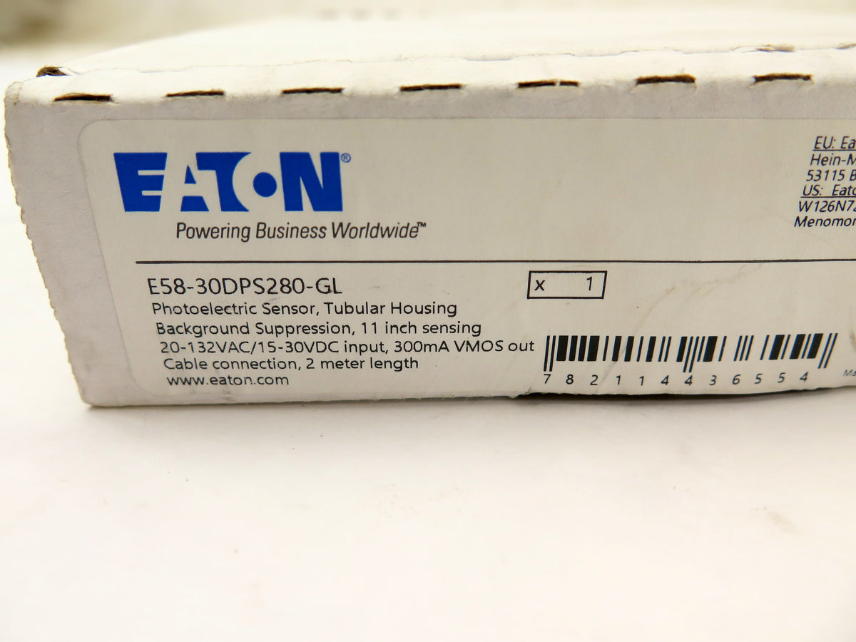 Eaton E58-30DPS280-GL Photoelectric Sensor Tubular Housing - Advance Operations