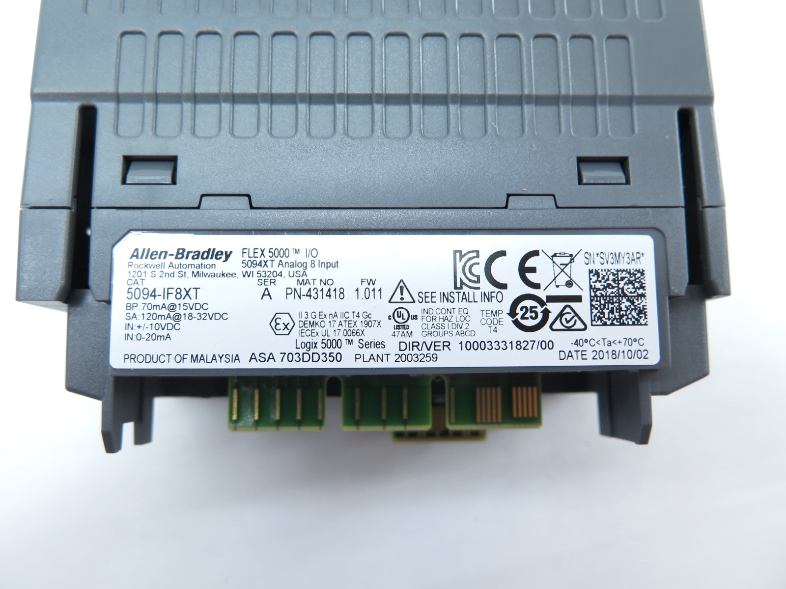 Allen-Bradley 5094-IF8XT FLEX 5000 I/O Analog 8 Input - Advance Operations